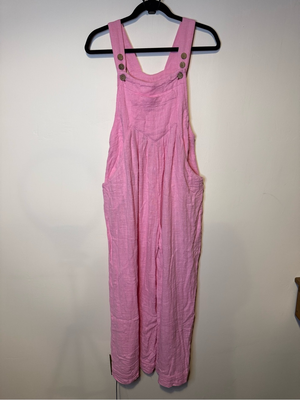 Free People Sun Drenched Overalls in Sugar Magnolia Pink Size XS Bohemian - Picture 4 of 12